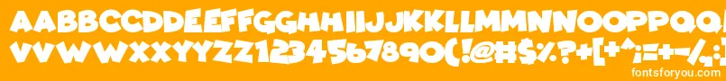 ComicKings Font – White Fonts on Orange Background