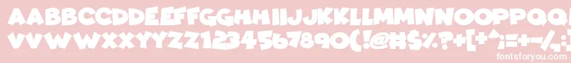 ComicKings Font – White Fonts on Pink Background