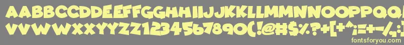 ComicKings Font – Yellow Fonts on Gray Background