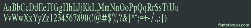 Шрифт RespectPlain.001.00165nh – зелёные шрифты на чёрном фоне