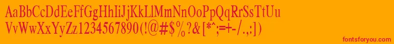 fuente RespectPlain.001.00165nh – Fuentes Rojas Sobre Fondo Naranja