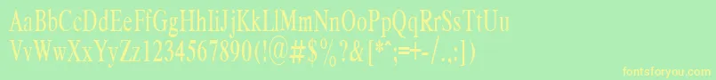 RespectPlain.001.00165nh-Schriftart – Gelbe Schriften auf grünem Hintergrund