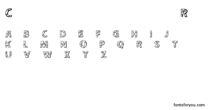 Schriftart CfperuadventureRegular – Alphabet, Zahlen, spezielle Symbole