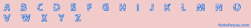 CfperuadventureRegular Font – Blue Fonts on Pink Background