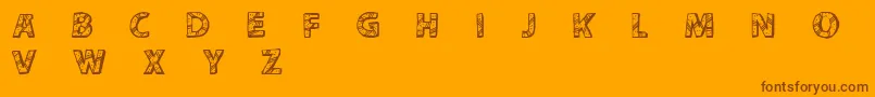 Шрифт CfperuadventureRegular – коричневые шрифты на оранжевом фоне