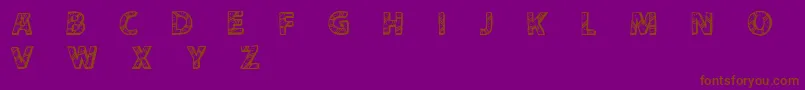 CfperuadventureRegular Font – Brown Fonts on Purple Background