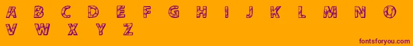 CfperuadventureRegular Font – Purple Fonts on Orange Background