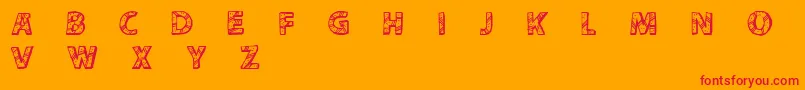 CfperuadventureRegular Font – Red Fonts on Orange Background