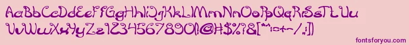 CroissantSandwichBold Font – Purple Fonts on Pink Background