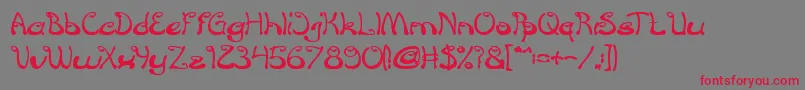 CroissantSandwichBold-Schriftart – Rote Schriften auf grauem Hintergrund