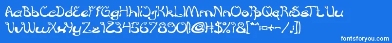 CroissantSandwichBold Font – White Fonts on Blue Background