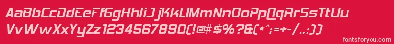 Hemihead Font – Pink Fonts on Red Background