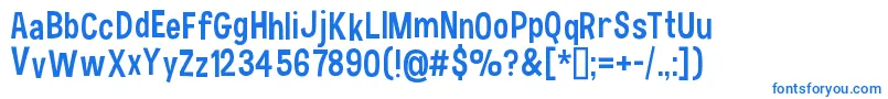 HauracherellNc Font – Blue Fonts on White Background