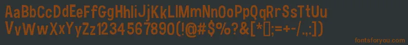 フォントHauracherellNc – 黒い背景に茶色のフォント