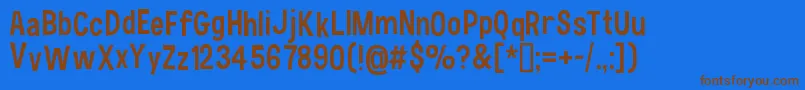HauracherellNc Font – Brown Fonts on Blue Background