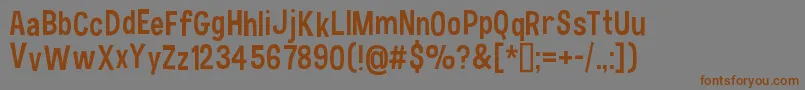 HauracherellNc Font – Brown Fonts on Gray Background