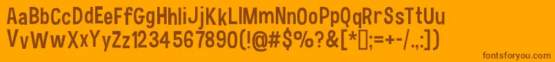 HauracherellNc Font – Brown Fonts on Orange Background