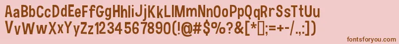 HauracherellNc Font – Brown Fonts on Pink Background
