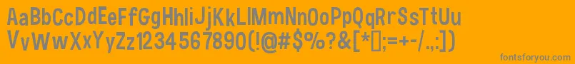 HauracherellNc Font – Gray Fonts on Orange Background