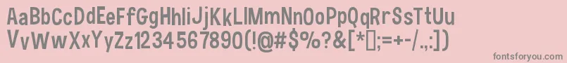 HauracherellNc Font – Gray Fonts on Pink Background