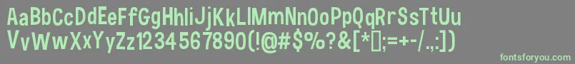 HauracherellNc-fontti – vihreät fontit harmaalla taustalla
