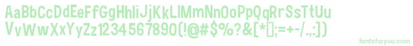 HauracherellNc Font – Green Fonts on White Background