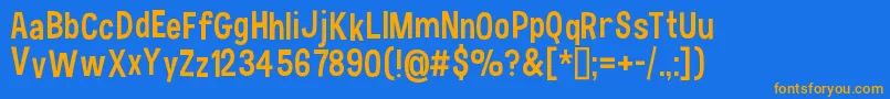 HauracherellNc Font – Orange Fonts on Blue Background