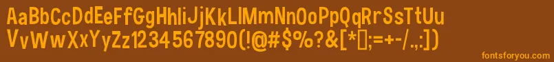 HauracherellNc Font – Orange Fonts on Brown Background