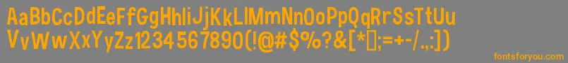 HauracherellNc Font – Orange Fonts on Gray Background