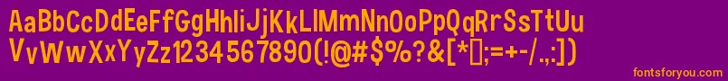 HauracherellNc Font – Orange Fonts on Purple Background