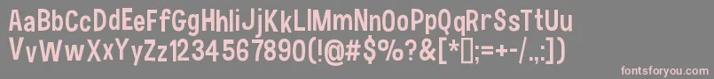 HauracherellNc Font – Pink Fonts on Gray Background
