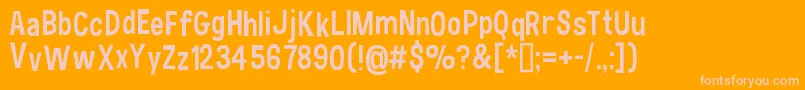 HauracherellNc Font – Pink Fonts on Orange Background