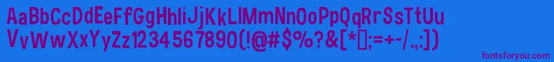 HauracherellNc Font – Purple Fonts on Blue Background