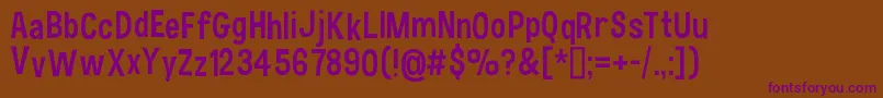HauracherellNc Font – Purple Fonts on Brown Background
