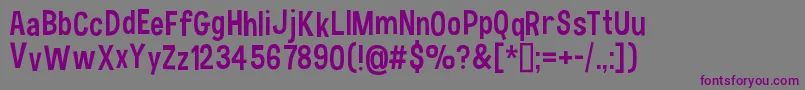 HauracherellNc Font – Purple Fonts on Gray Background