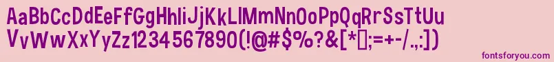 HauracherellNc Font – Purple Fonts on Pink Background
