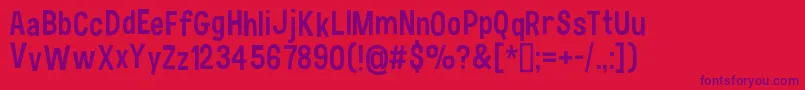 HauracherellNc Font – Purple Fonts on Red Background