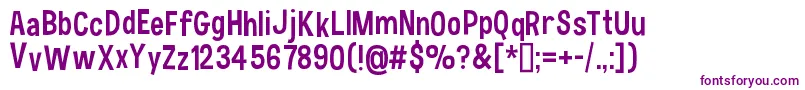 HauracherellNc Font – Purple Fonts on White Background