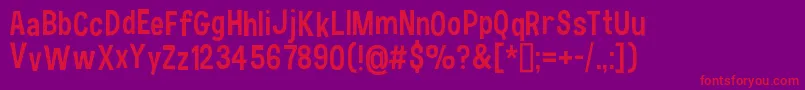 HauracherellNc-Schriftart – Rote Schriften auf violettem Hintergrund
