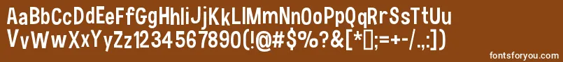 HauracherellNc Font – White Fonts on Brown Background