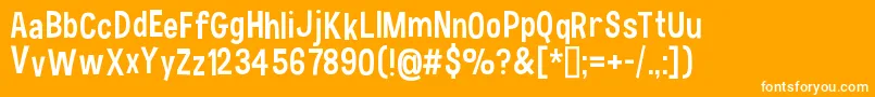 HauracherellNc Font – White Fonts on Orange Background