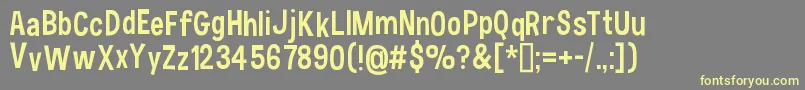 HauracherellNc Font – Yellow Fonts on Gray Background