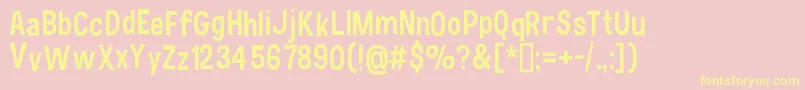 HauracherellNc Font – Yellow Fonts on Pink Background