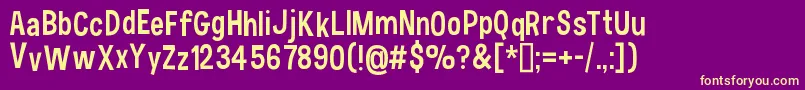 HauracherellNc Font – Yellow Fonts on Purple Background