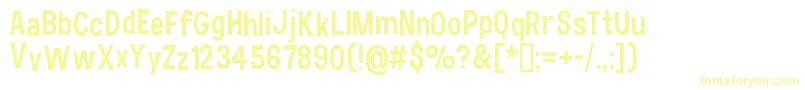 HauracherellNc Font – Yellow Fonts on White Background