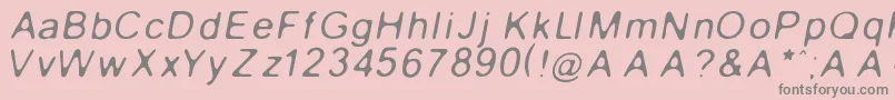 GaussianBlurItalic Font – Gray Fonts on Pink Background
