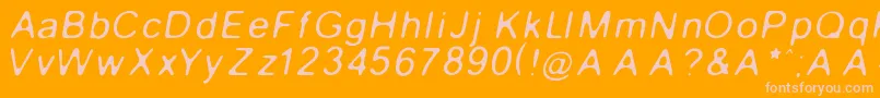 More about GaussianBlurItalic Font GaussianBlurItalic Font – Pink Fonts on Orange Background