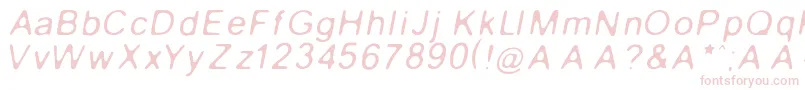 GaussianBlurItalic Font – Pink Fonts on White Background