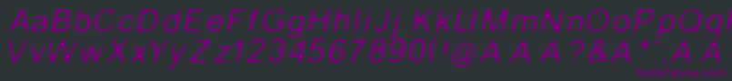 GaussianBlurItalic-fontti – violetit fontit mustalla taustalla