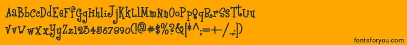 Boyzrgrossnf Font – Black Fonts on Orange Background
